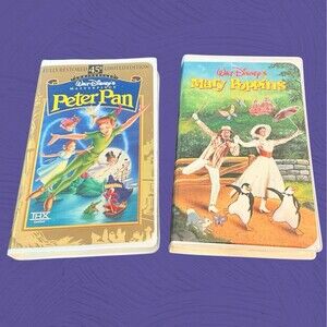 PETER PAN & MARRY POPPINS Classic Disney Movies VHS